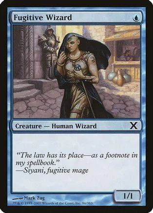 Wizard character illustration on a Magic: The Gathering card.