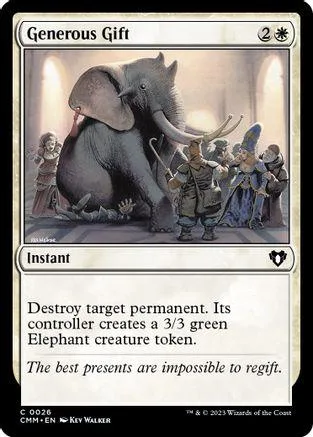 Elephant creature on a Magic: The Gathering card, green and grey tones.