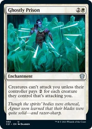 Blue and green card art showing ghostly figures with glowing blades.