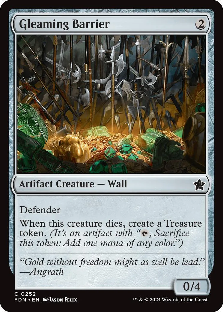Card art depicts a chaotic scene with weapons and figures in a dark, metallic setting.