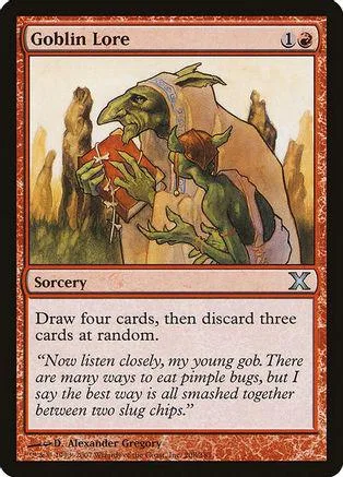 Goblin Lore Magic: The Gathering card art featuring a goblin character.