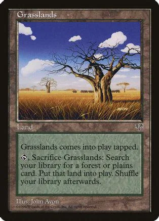 Brown and blue landscape card featuring a silhouetted, bare tree in a field.