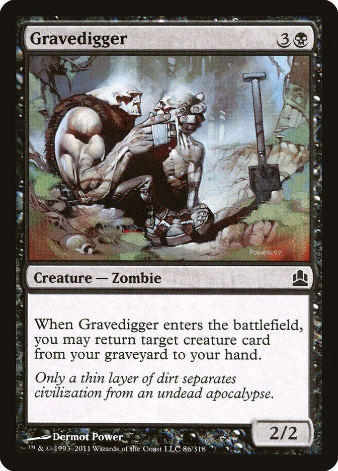 Zombie creature card art: two skeletal figures in a swampy, dark setting.
