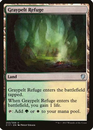 Green forest scene on a Magic: The Gathering land card.