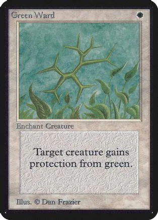 Green card art shows bare branches among green foliage. Enchant creature card.