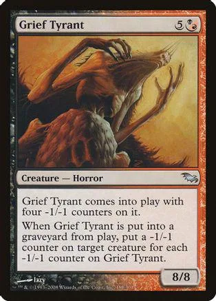 Brown, monstrous creature on card art. Black and white border.