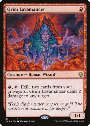 Wizard character in blue and green robes on a fiery, orange landscape.