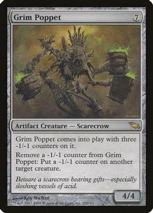 Dark, spiky scarecrow creature art on a Magic: The Gathering card.