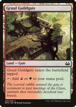 Green and brown landscape art on a Magic: The Gathering land card.