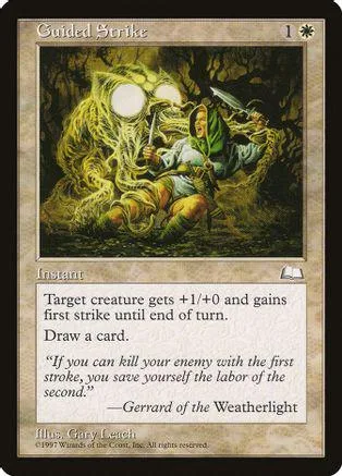 Green, mossy creature attacks person in dark, earthy setting. Card art.