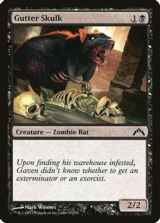 Dark rat creature card art, showing a menacing, snarling rat.
