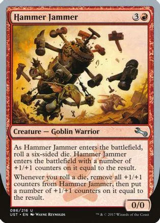 Goblin warrior creature card, brown and orange tones, showing a chaotic battle scene.