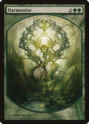Green forest tree circle artwork on a Magic: The Gathering card.