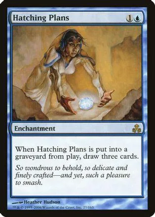 Card art shows a woman in robes over a glowing orb. Enchantment card.