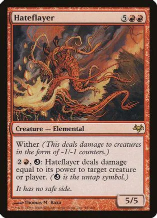 Red elemental creature card art, showing a monstrous, tangled figure against a fiery background.