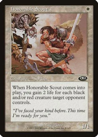 Card art depicts a warrior in armor against a backdrop of trees.