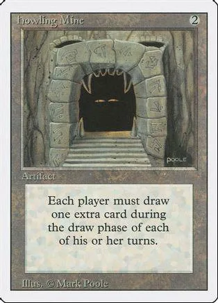 Stone archway entrance in dark cave, featuring a Magic: The Gathering card.