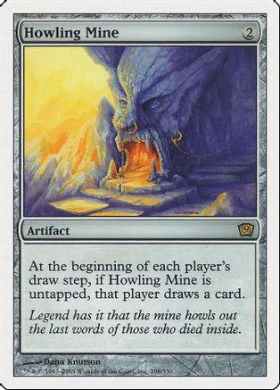 Blue and yellow fantasy art card featuring a monstrous, cavernous creature.