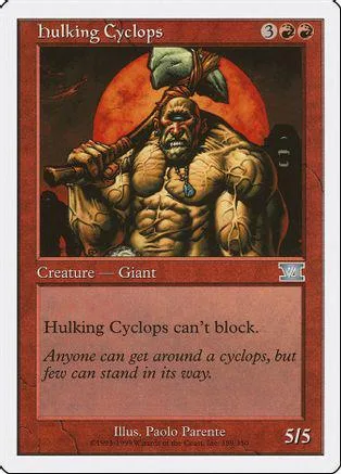 Giant monster card art, brown and orange tones, showing a muscular figure.