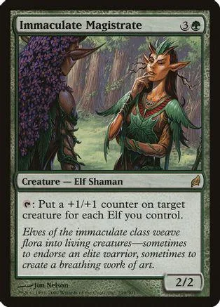 Elf shaman with purple hair and green attire on a fantasy landscape.