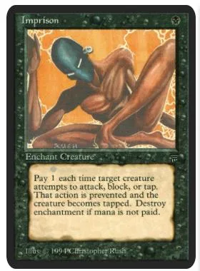 Dark figure in orange/brown art on a Magic: The Gathering card.