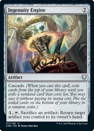 Metal engine artifact card with swirling golden and brown energy.