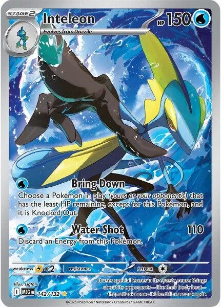 Dark, yellow, and blue creature card with attack text and HP 150.