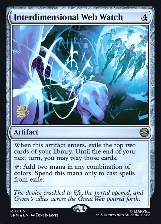 Blue and purple card art featuring a figure in a glowing, chaotic scene.