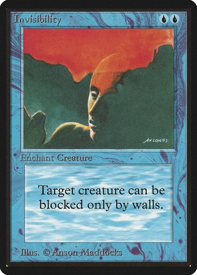 Blue and red fantasy card art showing a shadowy figure against a landscape.