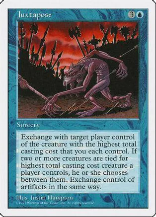 Purple, red, and black fantasy creature on a Magic: The Gathering card.