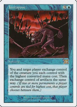 Creature card art: dark, monstrous figure in a desolate, fiery landscape.
