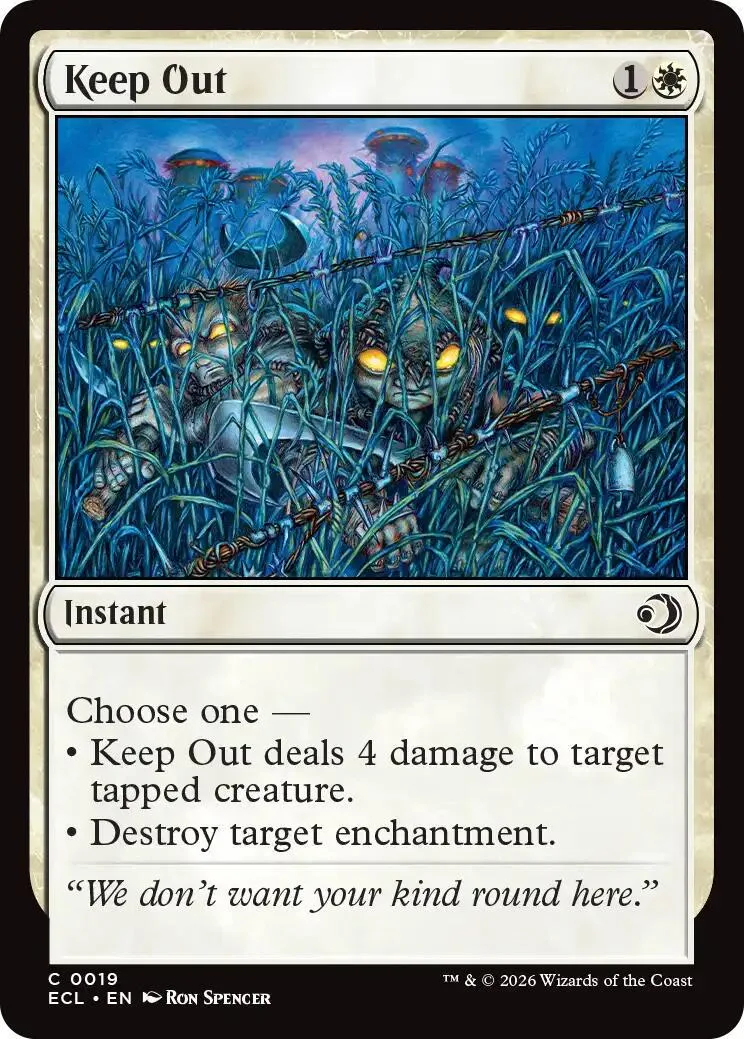 Dark, monstrous figures in tall reeds on a Magic: The Gathering card.