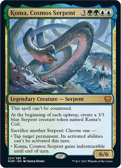 Koma, Cosmos Serpent [Planeswalker Stamped] #221