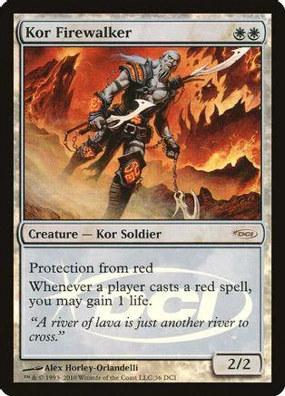 Card art depicts armored warrior against fiery, mountainous background.