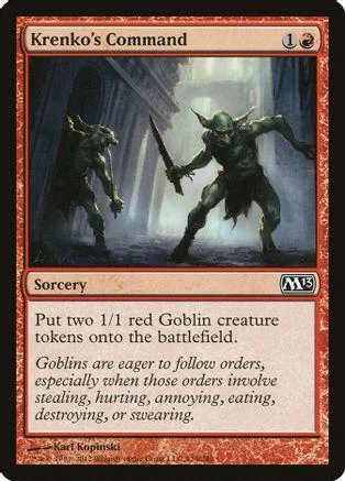 Dark goblin warrior in green and black on a Magic: The Gathering card.