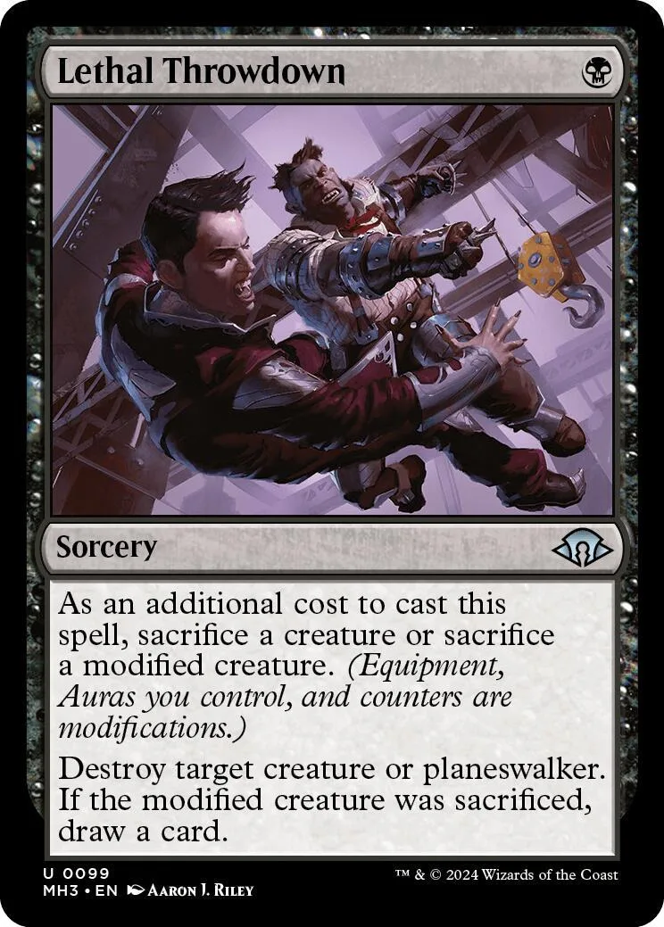 Card art shows two figures in action, one holding a small object.