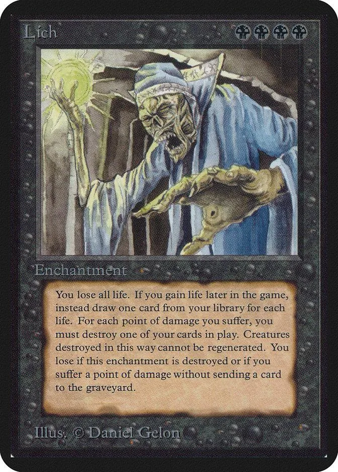 Dark, hooded figure with glowing orb on a Magic: The Gathering card.