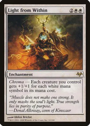 Dark fantasy creature with glowing antlers on a Magic: The Gathering card.