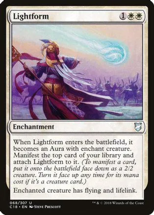 Card art shows a figure in regal attire against a bright, ethereal sky.