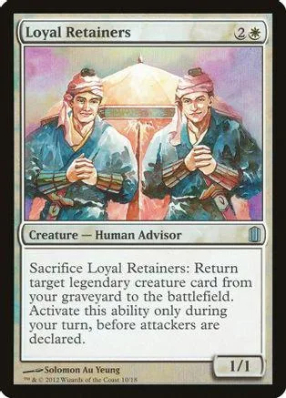Two men in blue robes on a Magic: The Gathering card.