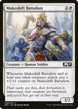Card art shows a soldier in armor leading troops in a battle scene.