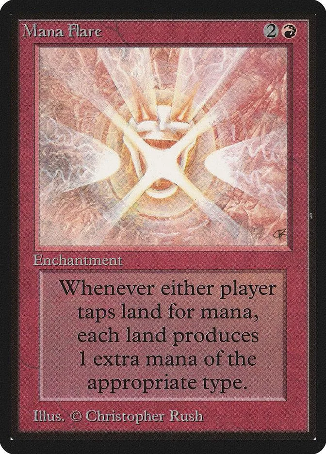 Magic: The Gathering Mana Flare card art showing bright, radiating light.