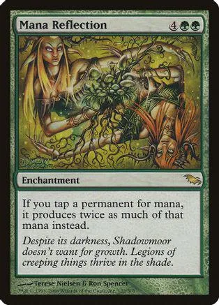 Green and yellow fantasy art card showing a figure entwined with dark vines.