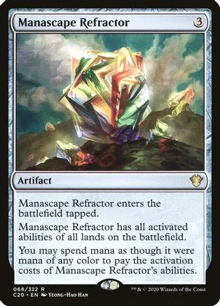 Card art shows a glowing, crystalline structure on a dark, rocky landscape.