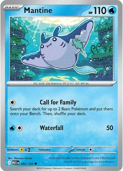 Blue and white Pokémon card featuring a large, light-blue sea creature.