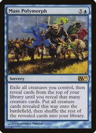 Blue and brown fantasy scene on a Magic: The Gathering card.