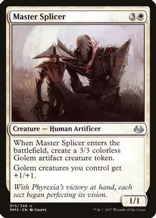 Dark, imposing figure on a card with white and black coloring.