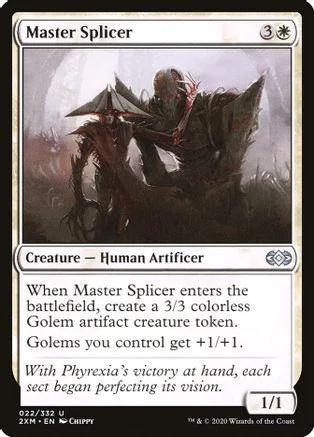Dark, monstrous figure with glowing red accents on a fantasy battlefield.