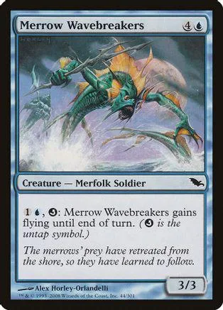 Green merfolk creature with sharp claws attacking in a watery scene.