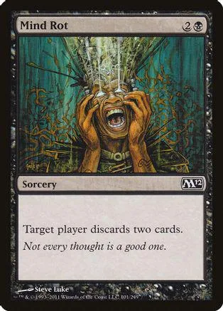 Card art depicts a screaming figure with hands to head, surrounded by green foliage.